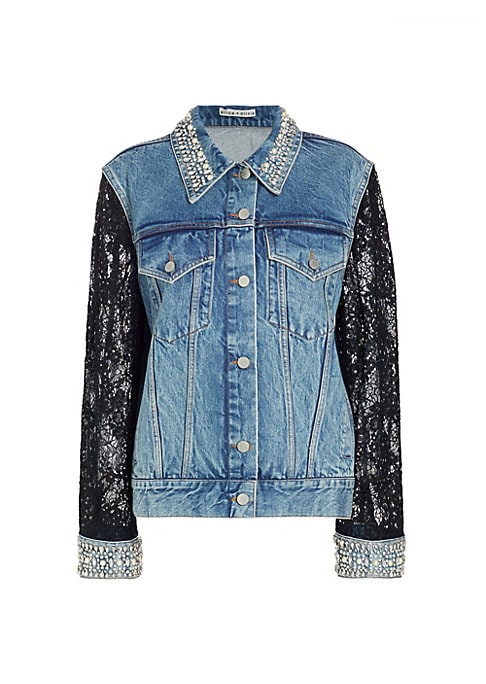 Glittering Denim Lace Jacket