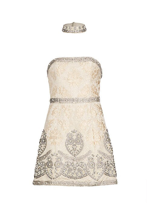 Beaded A-Line Minidress