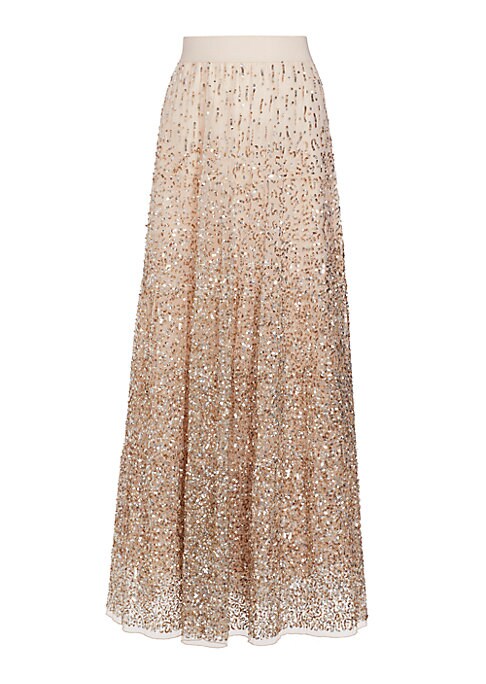 Glistening A-Line Maxi Skirt