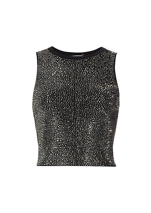 Crystal Embellished Crop Top