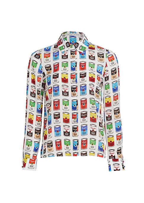 Silk Cans Collared Shirt
