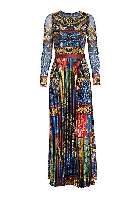 Baroque Elegance Maxi Dress