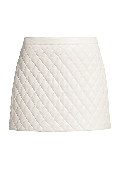 Quilted Faux Leather Skirt