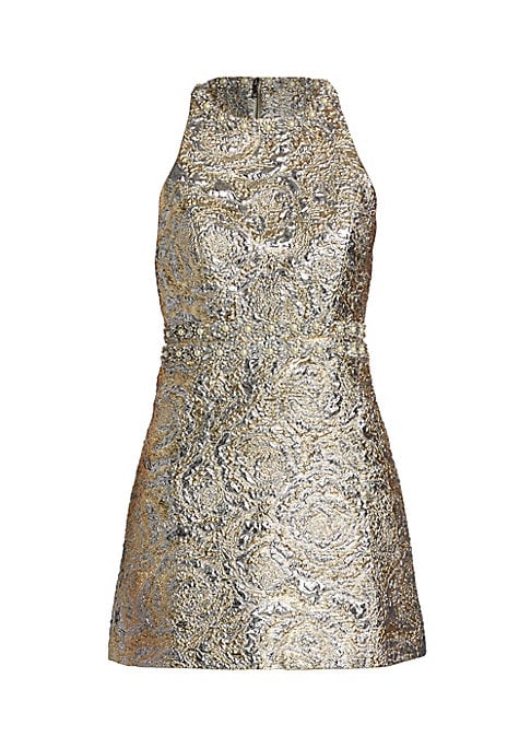 Pearl-Studded Metallic Dress