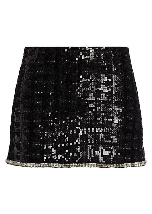 Glitzy Tweed Miniskirt