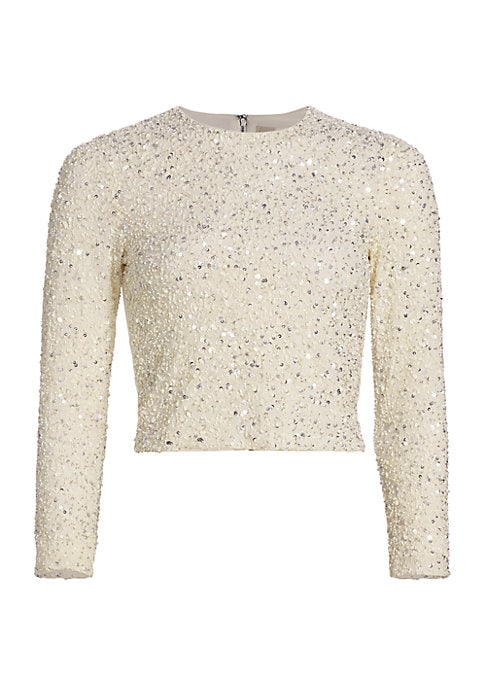 Glam Sequin Crop Top