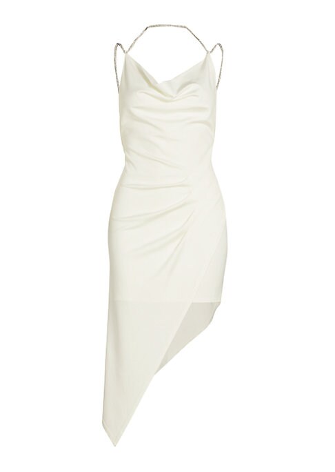 Lustrous Draped Minidress