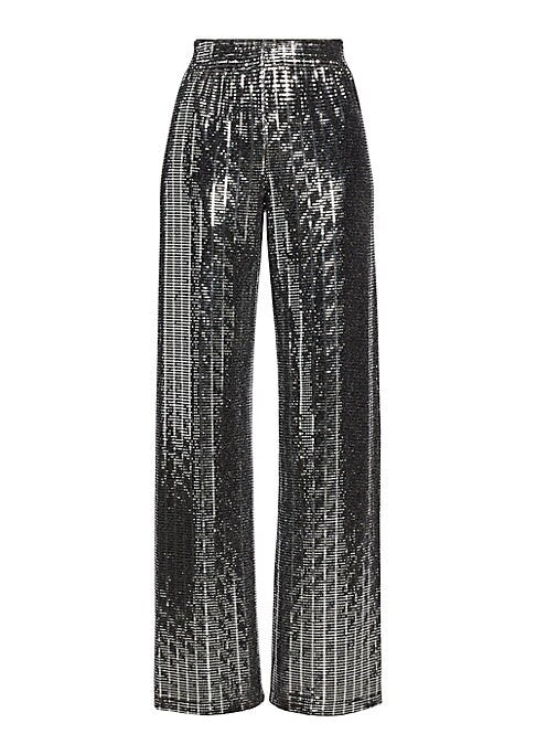 Sequined Luxe Wide Trousers