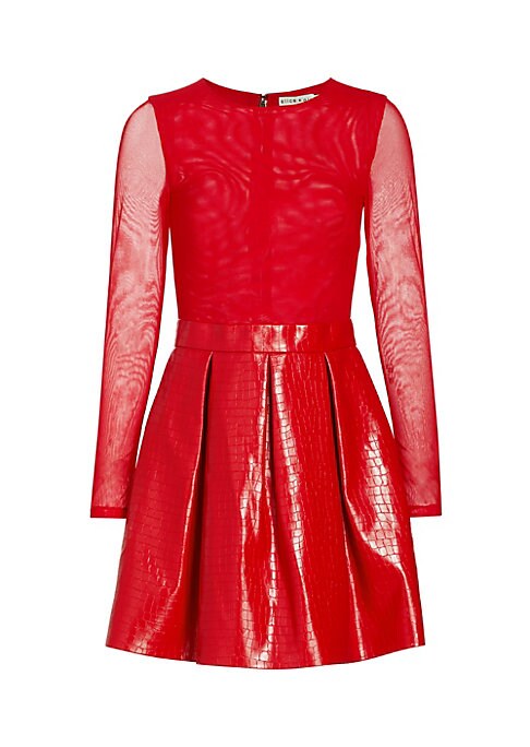 Croc Ruffle Mini Dress