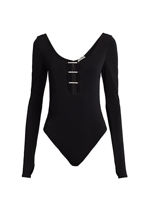 Glimmering Cut-Out Bodysuit