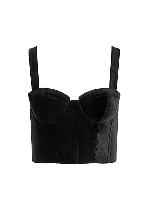Velvet Sweetheart Bustier Top