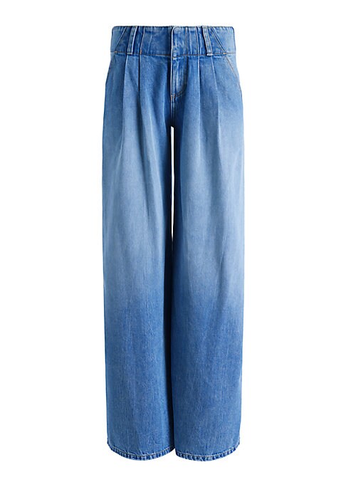 Wide-Leg Denim Trousers