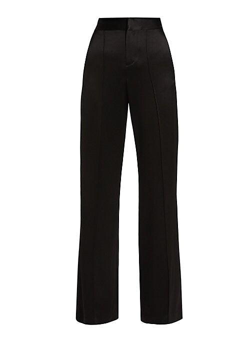 Silk Wide-Leg Trousers