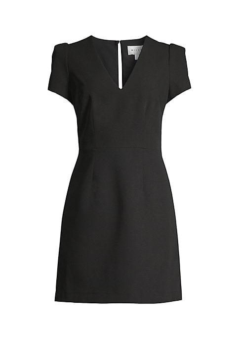 V-Neck Pleat Dress