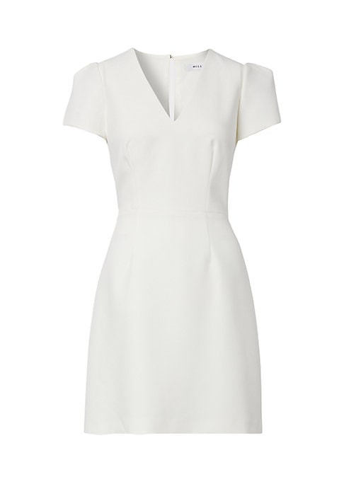 V-Neck Pleat Dress