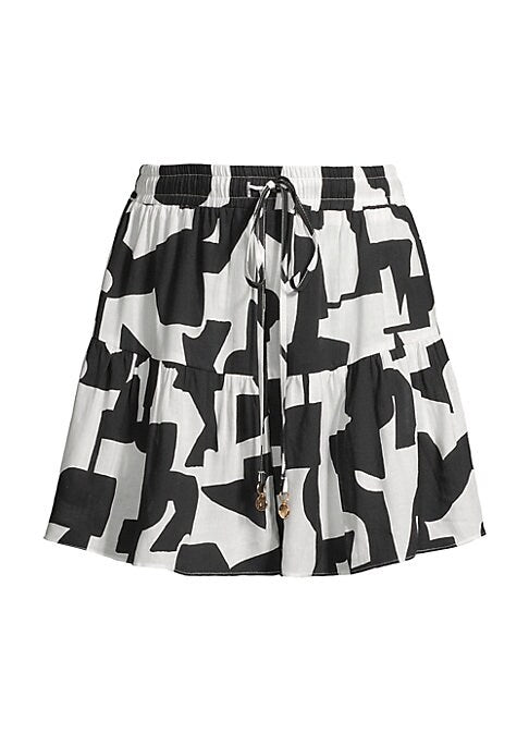 Cow Print Tiered Shorts