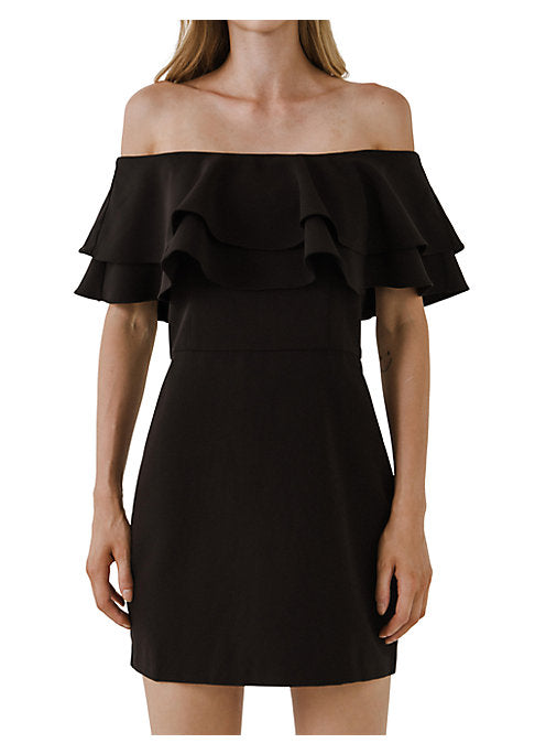 Ruffled Flirt Mini Dress