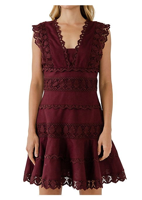Lace-Embellished Spring Mini