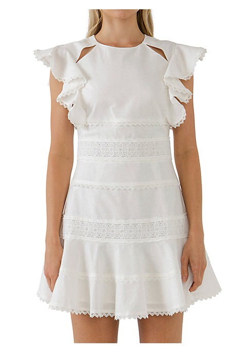 Elegant Ruffle Lace Dress