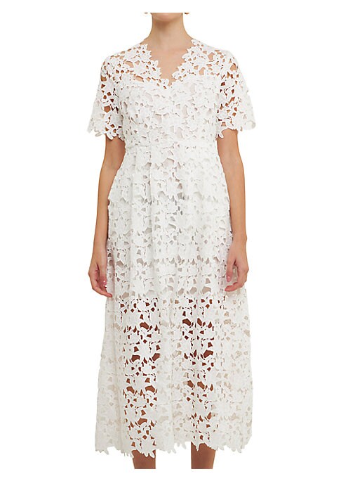 Lace Elegance Midi Dress