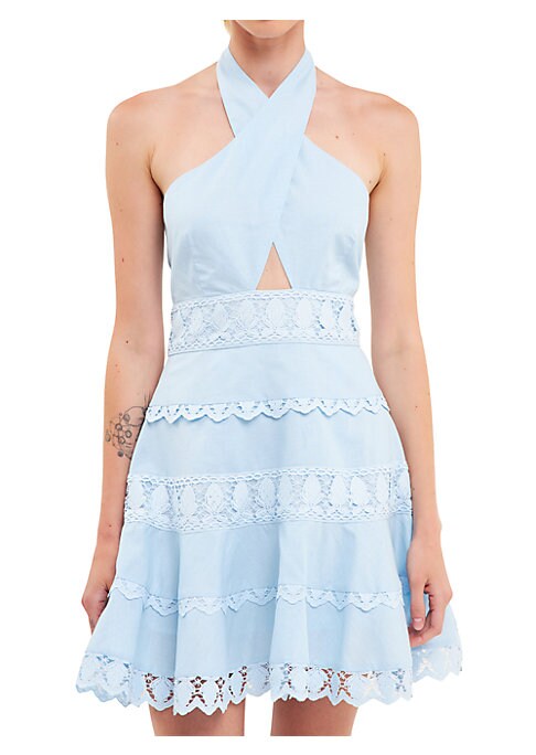 Elegant Halter Lace Dress