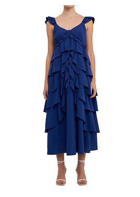Ethereal Ruffle Maxi Dress