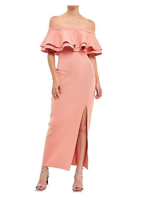 Ruffled Charm Midi Dress