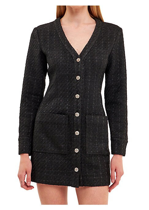 Chic V-Neck Mini Dress