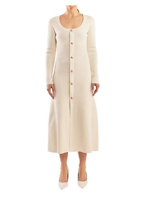 Chic Knit Button Dress