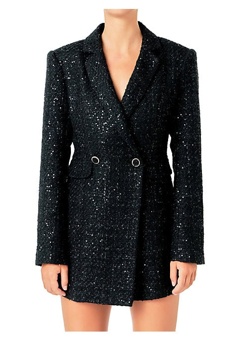 Glamourous Sequin Blazer Romper