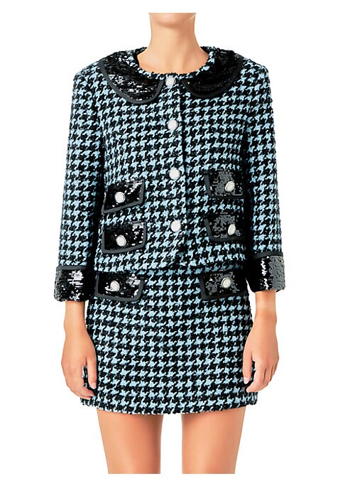 Glamorous Houndstooth Blazer