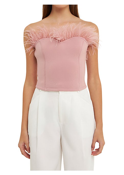 Feathered Elegance Top