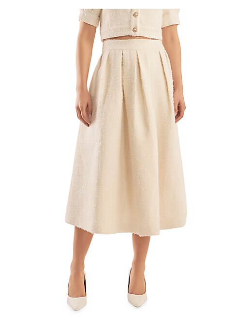 Chic Pleat Midi Skirt