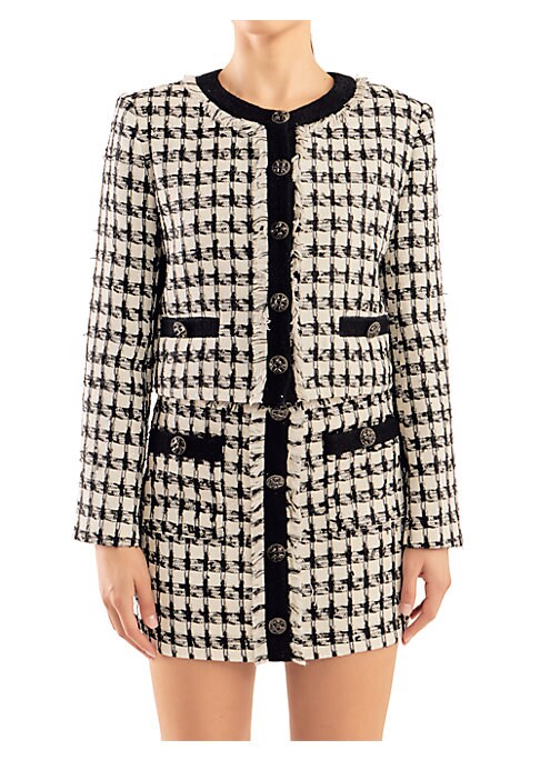 Fringed Chic Tweed Blazer