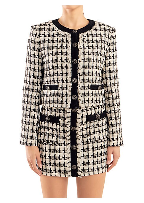 Fringed Chic Tweed Blazer