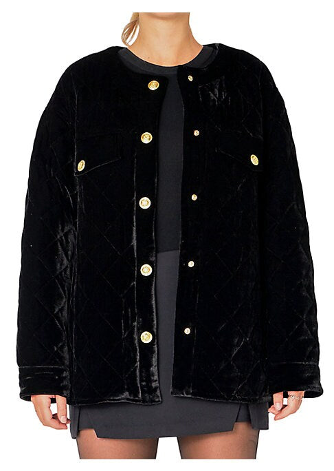 Luxurious Velvet Quilt Jacket