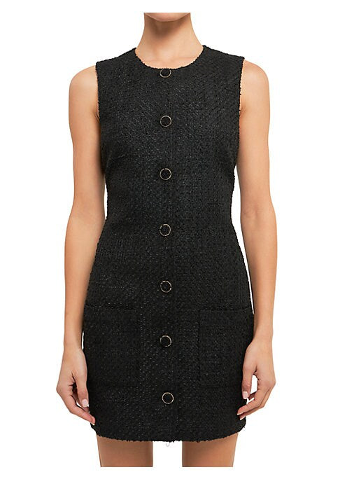 Elegant Tweed Mini Dress