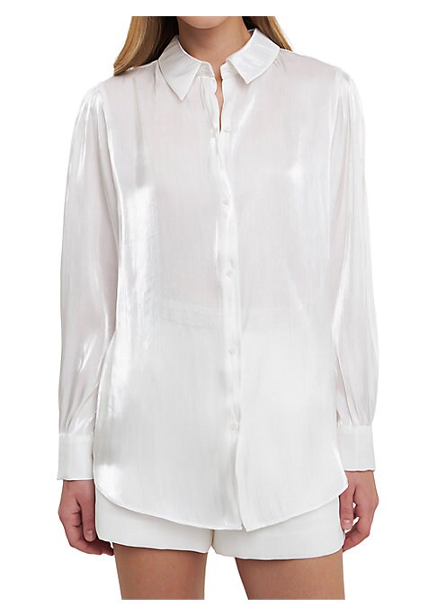 Iridescent Button-Up Top