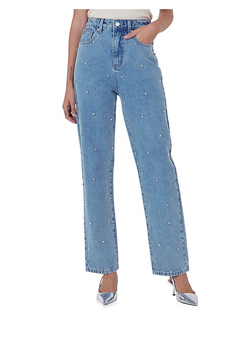 Embellished High Rise Jeans