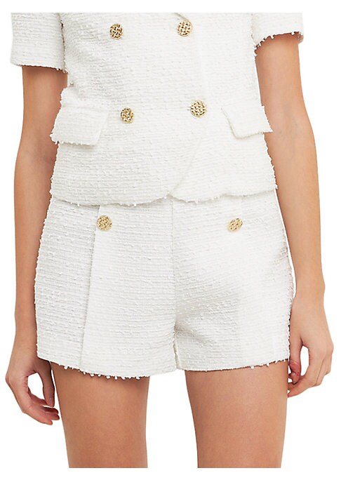 Chic Tweed Button Shorts