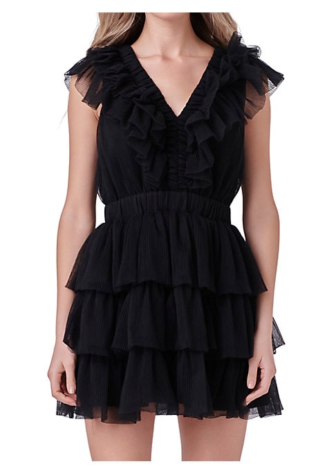 Ruffled Elegance Mini Dress