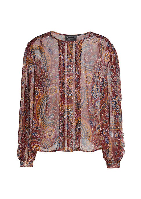 Metallic Paisley Blouse