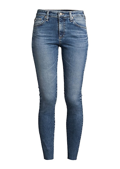 Retro Raw Hem Skinny Jeans