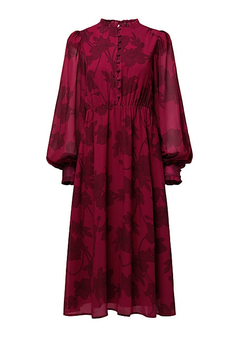 Floral Ruffle Midi Dress