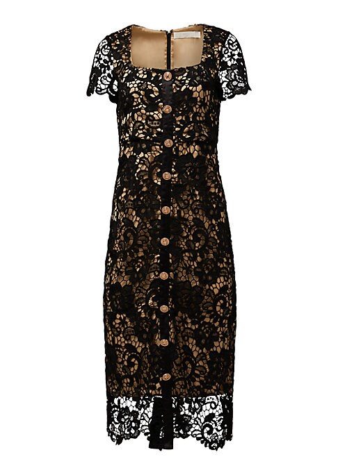 Lace Elegance Midi Dress