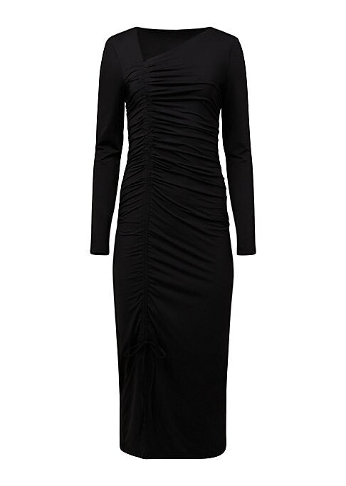 Asymmetric Elegance Midi Dress