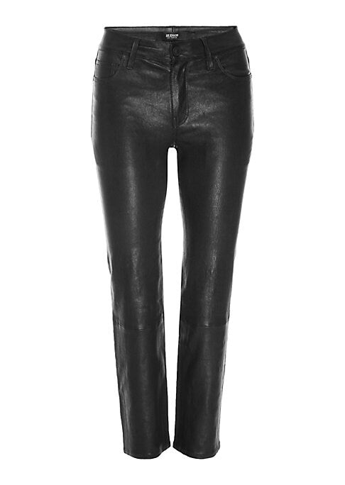 Edgy Leather Cigarette Trousers