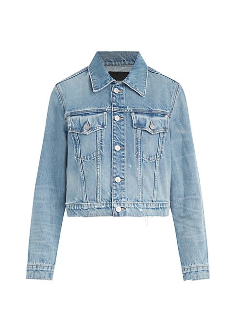 Distressed Denim Crop Jacket