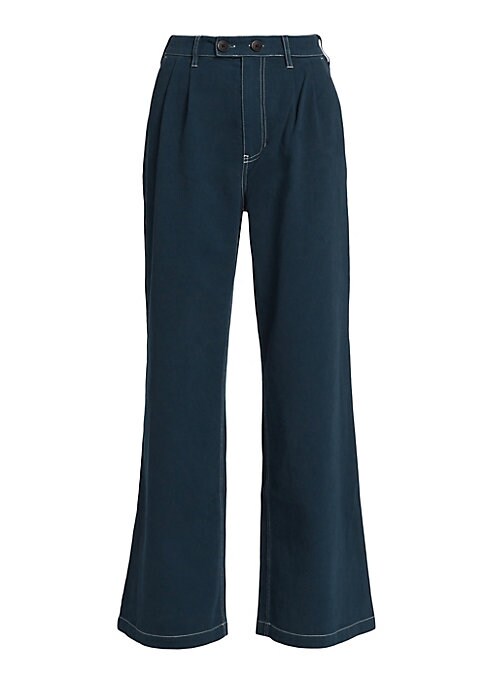 Chic Wide-Leg Cotton Trousers