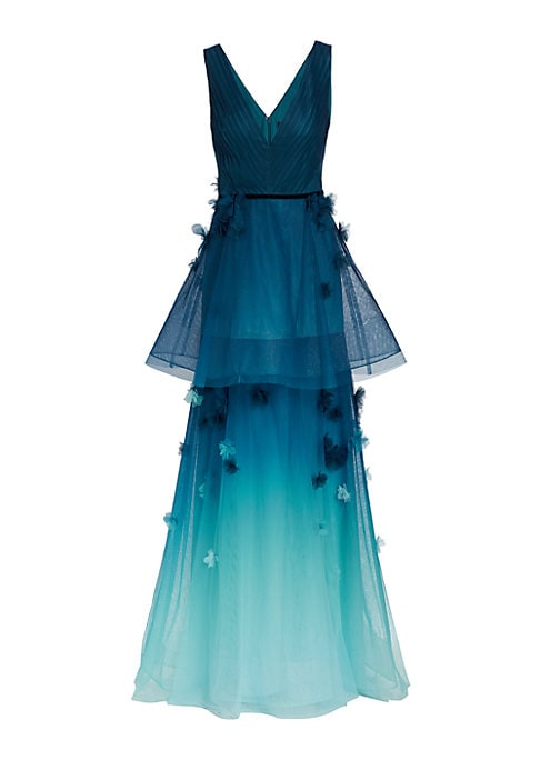 Floral Ombre Tulle Dress